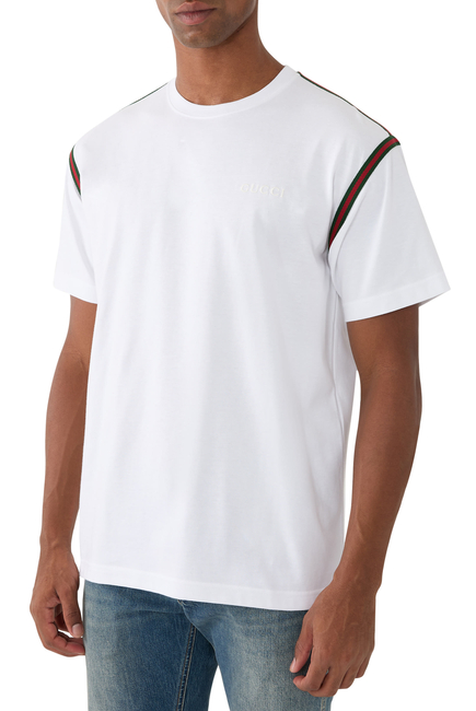 Cotton jersey T-shirt with Web