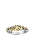 Wonders of Nature Happiness Band, 18k Yellow Gold, Sterling Silver & Diamonds