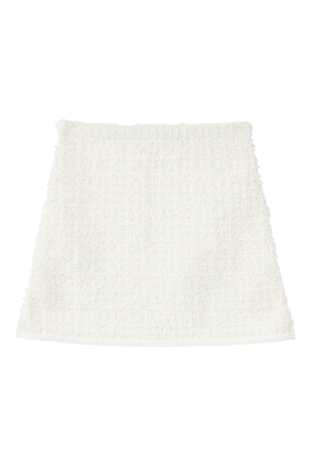 Kids Textured Bow Detail Knit Skirt