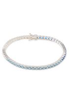 Viola Tennis Bracelet, Sterling Silver & Cubic Zirconia Crystals 