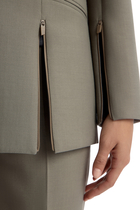  Zip-Detail Blazer