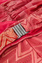 Mare Chevron Lycra Lurex Bandeau Tie Bikini Set