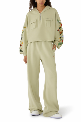 Bookish Flower Cargo Sweatpants