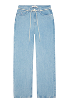Denim Block Pants