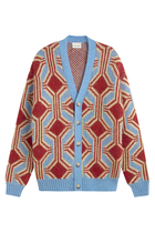 Le Cardigan Mohair Géométrique