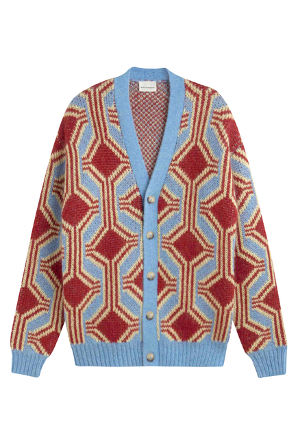 Le Cardigan Mohair Géométrique
