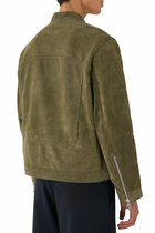 Suede Cafe Racer Jacket
