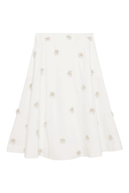 Novanna Embellished Midi Skirt