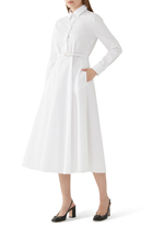 Embroidered Cotton Poplin Dress