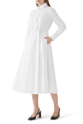 Embroidered Cotton Poplin Dress