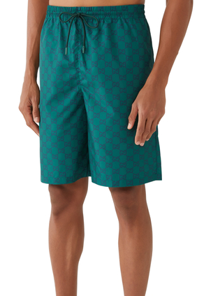 GG Print Nylon Swim Shorts