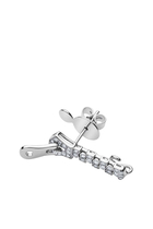  Zyyp Zip Earrings, 18K White Gold with Sout Sea Pearls & Diamonds