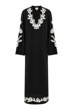 Daha Floral-Embroidered Kaftan