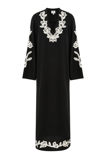 Daha Floral-Embroidered Kaftan