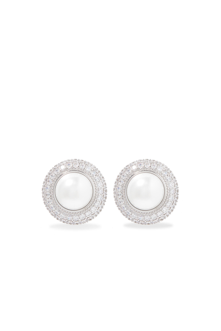 Small Crystal Pearl Earrings
