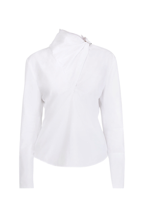 Scarf Poplin Blouse