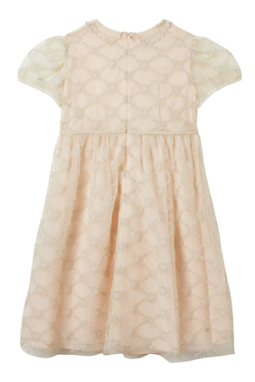 Kids Embroidered Tulle Dress