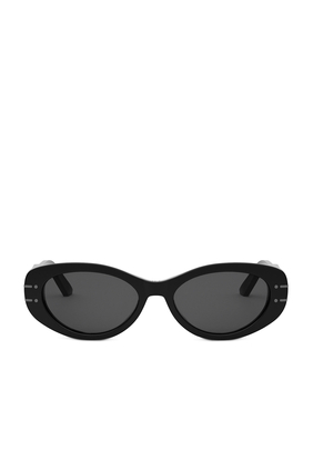 DiorSignature B8U Black Oval Sunglasses
