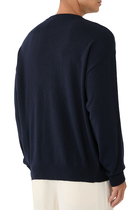 Laurel Crown Logo Wool and Cashmere Pullover