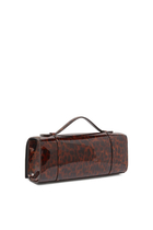 May Leopard Patent Clutch Bag