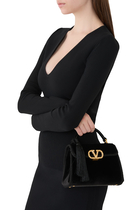 VSling Mini Velvet Top-Handle Bag