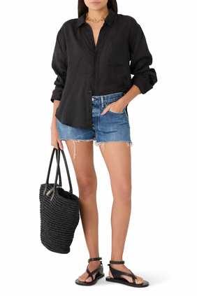 Kayla Shrunken Linen Shirt