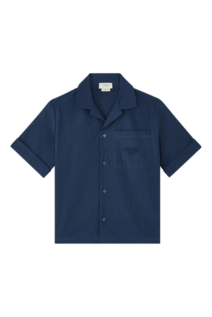 Kids Jacquard Cotton Shirt