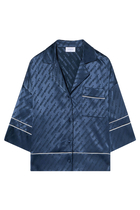 Jacquard Satin Pajama Shirt