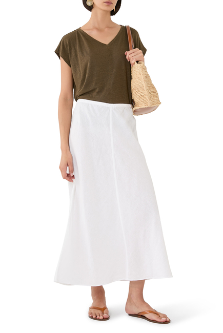 Organic Linen Bias Skirt