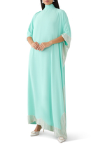 Asymmetric Embroidered Kaftan