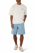 Wide Denim Shorts