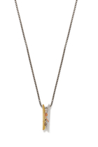 Logo Pendant Necklace, 18k Yellow Gold