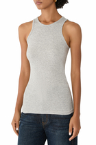 Circular Fine Rib T-Shirt Tank 