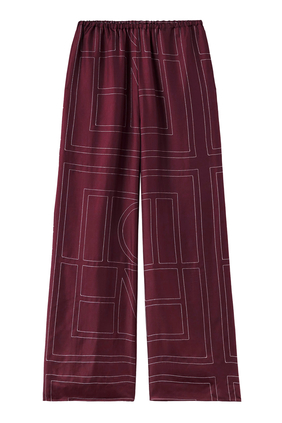 Monogram Silk PJ Bottoms