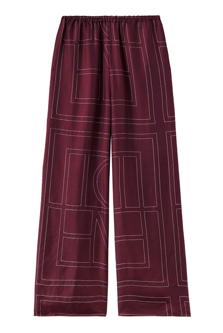 Monogram Silk PJ Bottoms