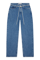 Denim Block Pants