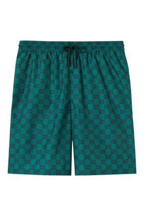 GG Print Nylon Swim Shorts