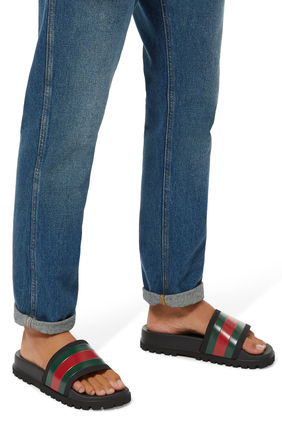 Web Slide Sandals