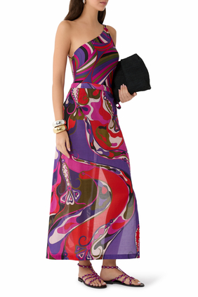 Orchidee Print Pareo Skirt 
