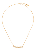 Barq Marquise Small Necklace, 18K Yellow Gold & Diamonds
