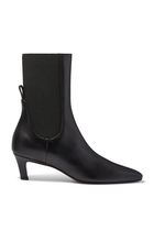 Leather 50 Mid-Heel Boots