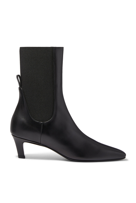 Leather 50 Mid-Heel Boots