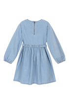Kids  Floral Long-Sleeve Dress