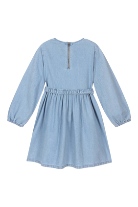 Kids  Floral Long-Sleeve Dress