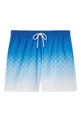 Printed Technical Poplin Swim Shorts