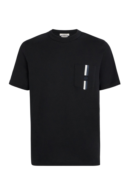 Chest Pocket Cotton Jersey Crewneck T-Shirt