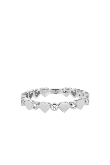 Love in Tokyo Ring, 18k White Gold & Diamonds