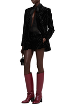 Embroidered Cotton Velvet Shorts
