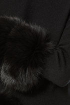 Fur-Trimmed Wool Sweater