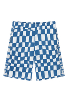 Kids Checked Jersey Shorts